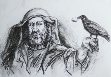 Elijah, charcoal on paper