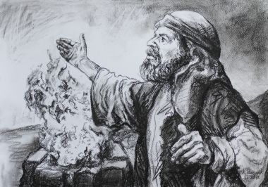 Elijah, charcoal on paper
