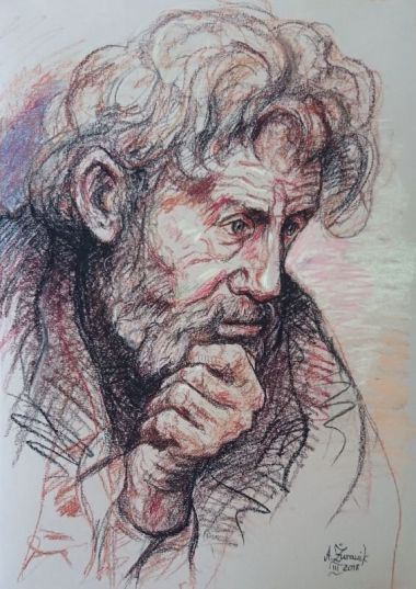 Portrait of a man, 59x42, 2018